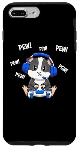 Funny Boys Kawaii Video Gamer Black & White Guinea Pig Lover �X�}�z�P�[�X iPhone 7 Plus/8 Plus �p