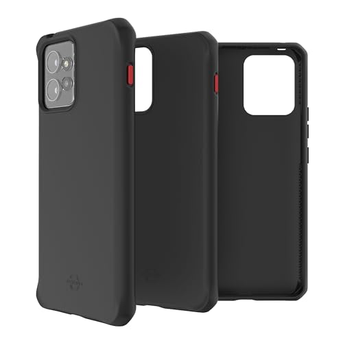 ITSKINS Spectrum Solid Protective Phone Case Compatible with Motorola ThinkPhone, Slim Hybrid Case, Anti-Slip, Heavy Duty Shockproof Cover, Military Phone Case | Black
