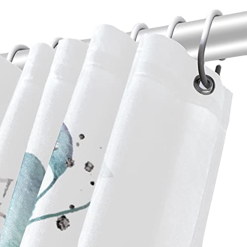 Rideau de douche imperméable coloré feuilles vertes et herbes - 6