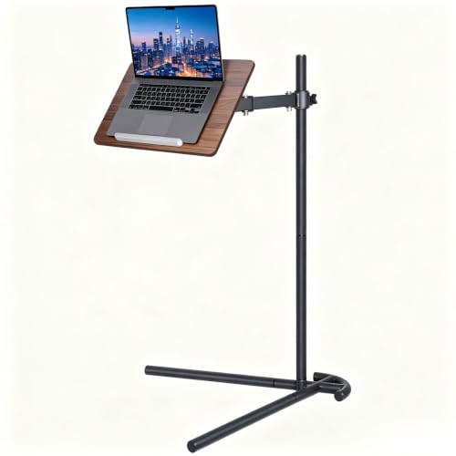 Image of Coslony Adjustable Laptop Floor Stand for Bed, Couch, and Standing Desk Use, Large Size (Large)