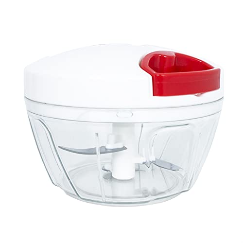 Mini Triturador Processador de alimentos manual alho cebola 3 Lâminas inox (cores variadas)