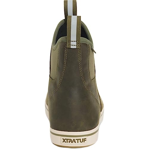 Xtratuf Men's 6 Inch Leather Ankle Deck Boot Olive 7 by Xtratuf - Image 4