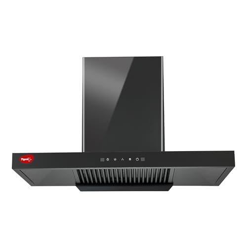 Image of Pigeon Atmos 90 cm T-Shape Kitchen Chimney 1500 m3 /hr suction | Touch & Gesture Control | Filterless Tech + Heat Auto Clean | 7 years warranty on motor| (Black)