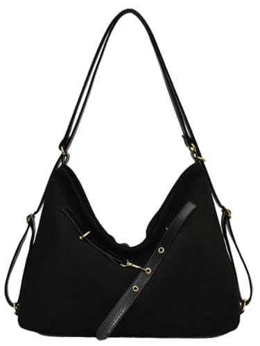 2025 Trendy Suede Tote for Women Multi-Way Convertible Chic Shoulder Bag Spacious Fuzzy Hobo Handbag Fall Winter