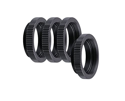 Evertech 4Pcs 5Mm Camera C-Mount Lens Adapter Ring Extension Tube C To Cs Mount Lens Black Aliminum Adapter For Most Types Of Cctv Security Cameras #TOP20