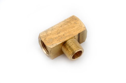 Super Brands Anderson Metals 06131 Brass Pipe Fitting, Barstock Tee, 3/8" NPT Female x 3/8" NPT Female x 3/8" NPT Male Pipe