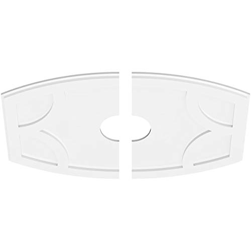 Image of Ekena Millwork CMP36X24KY2-06000 Kailey Architectural Grade PVC Contemporary, Two Piece Urethane Ceiling Medallions 36 inchW x 24 inchH x 6 inchID x 19 1 /2 inchC x 1 inchP