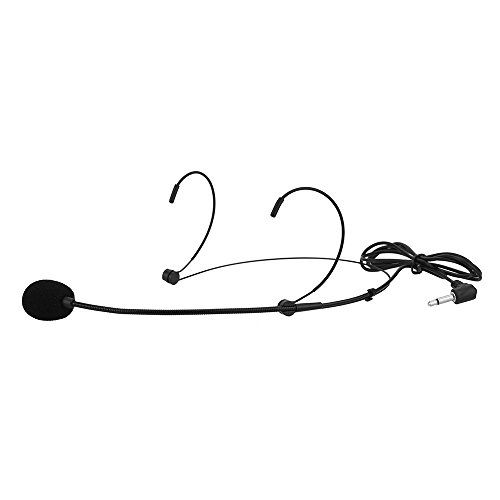 Bobique Uni-direccional montado en la cabeza Headworn auricular gancho micrófono micrófono flexible cable pluma para amplificador de voz amplificador altavoz Cover