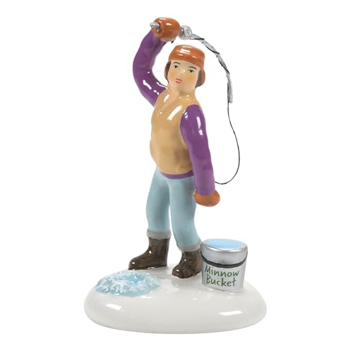 Department 56 Original Snow Village Accessories Hooked a Big Fish Figurine, 2.99 Inch, Multicolor