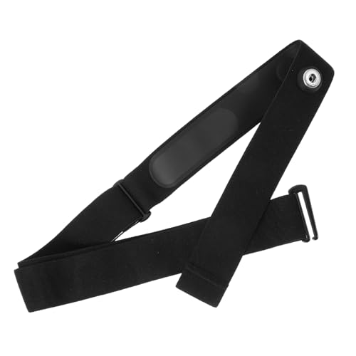 PEPLAYTAL Correa de Pecho Elástica para Monitor de Cardíaca Banda Suave y Flexible para Fitness y Deporte Compatible con Sensores de Color Negro