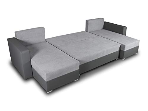 Ecksofa Wohnlandschaft Beno mit Schlaffunktion in U-Form