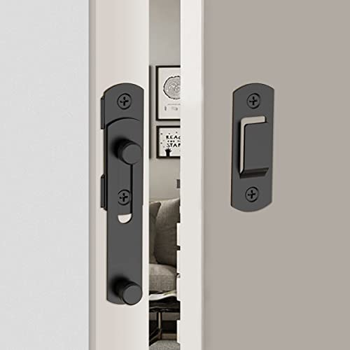 4Pcs Flip Barn Door Lock Latch Stainless Steel French Sliding Double Gate Latch 90 Degree Safety Door Bolt Latch Lock For Bathroom Garden Outdoor Garage Wine Cabinet Closet Sliding Door Curved Door #TOP3