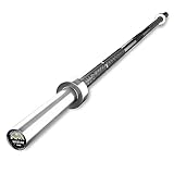 Rage Fitness Women’s Black Elevation Barbell (6FT) (33LBS Bar Weight) (1200LBS Weight Capacity) Powerlifting Barbell with Black Magnesium Phosphate Shaft, Copper Bushing Sleeves for Full Body Workout