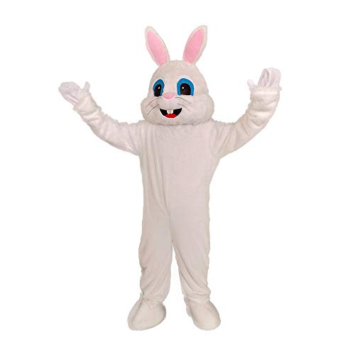 MatGui Costume de lapin en peluche pour adulte, Lapin blanc, Medium