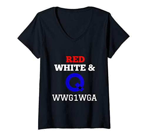 American Patriot God Bless The United States Womens Wwg1wga Red White And Q American Patriot Election 2020 Gift V Neck T Shirt From Amazon Daily Mail