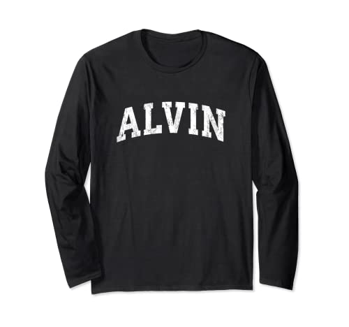 Alvin Texas TX Diseño deportivo deportivo vintage Manga Larga