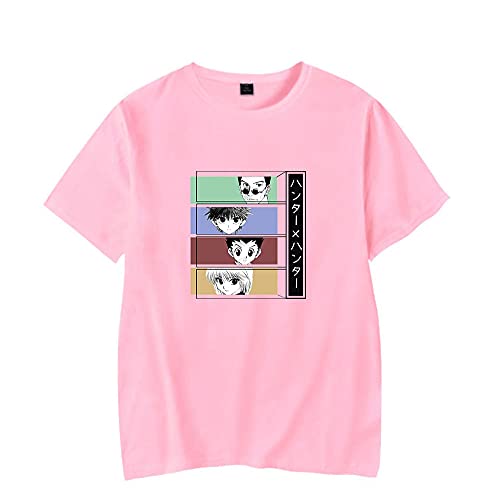 ZXSSJLJDG Unisex Manga Corta Hunter x Hunter Gon Hisoka Anime Personajes Printed T-Shirt Summer O Cuello Patrón de Divertidos Dibujos Cosplay Animados Couple Suelta Harajuku Streetwear T-Shirt Top Cover