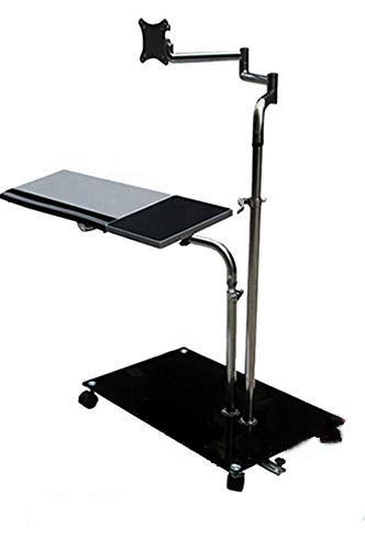 NBGYS ベッドサイド 移動 ラップトップ スタンド 調整可能 ソファ コンピュータ モニター ホルダー マウント +キーボード ホルダー 回転 ラップトップ テーブル ラップデスク OK610 OK611 OK610W