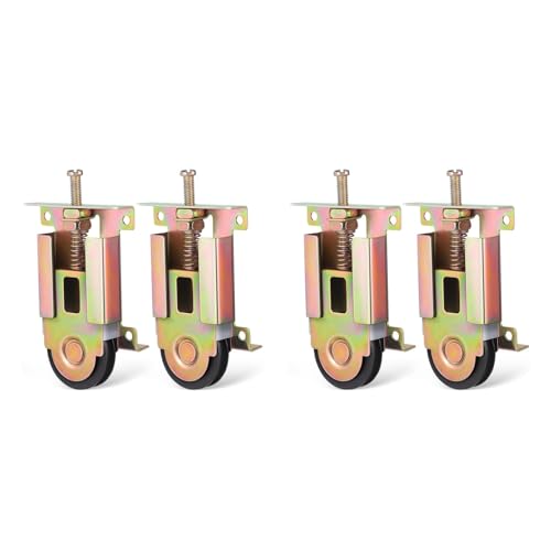 POPETPOP Lot De 4 Roulettes De Porte Placard : Roulettes Coulissantes Remplacement À Roulement À Billes, Pour Portes Miroir Cadre En Bois En Métal
