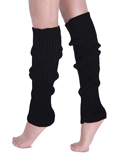 Mengmiao Calentadores Piernas para Mujer Calientapiernas Negro Cover