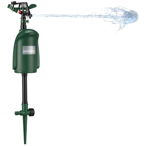 Qualirey Motion Activated Sprinkler Motion Activated Cat Deterrent Deer Repellent Cat Repellent Animal Deterrent Devices Outdoor for Yard Garden