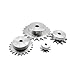 Carbon Steel Motor spur Gear 10-25Teeth 04C Industrial Chain Wheel Gear Stainless Steel Bore 6/8mm(19 Teeth (Bore 6mm))