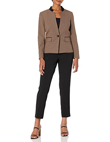 Le Suit Women's Houndstooth Jacket And Slim Pant, Cabaret Combo, 16 #TOP13