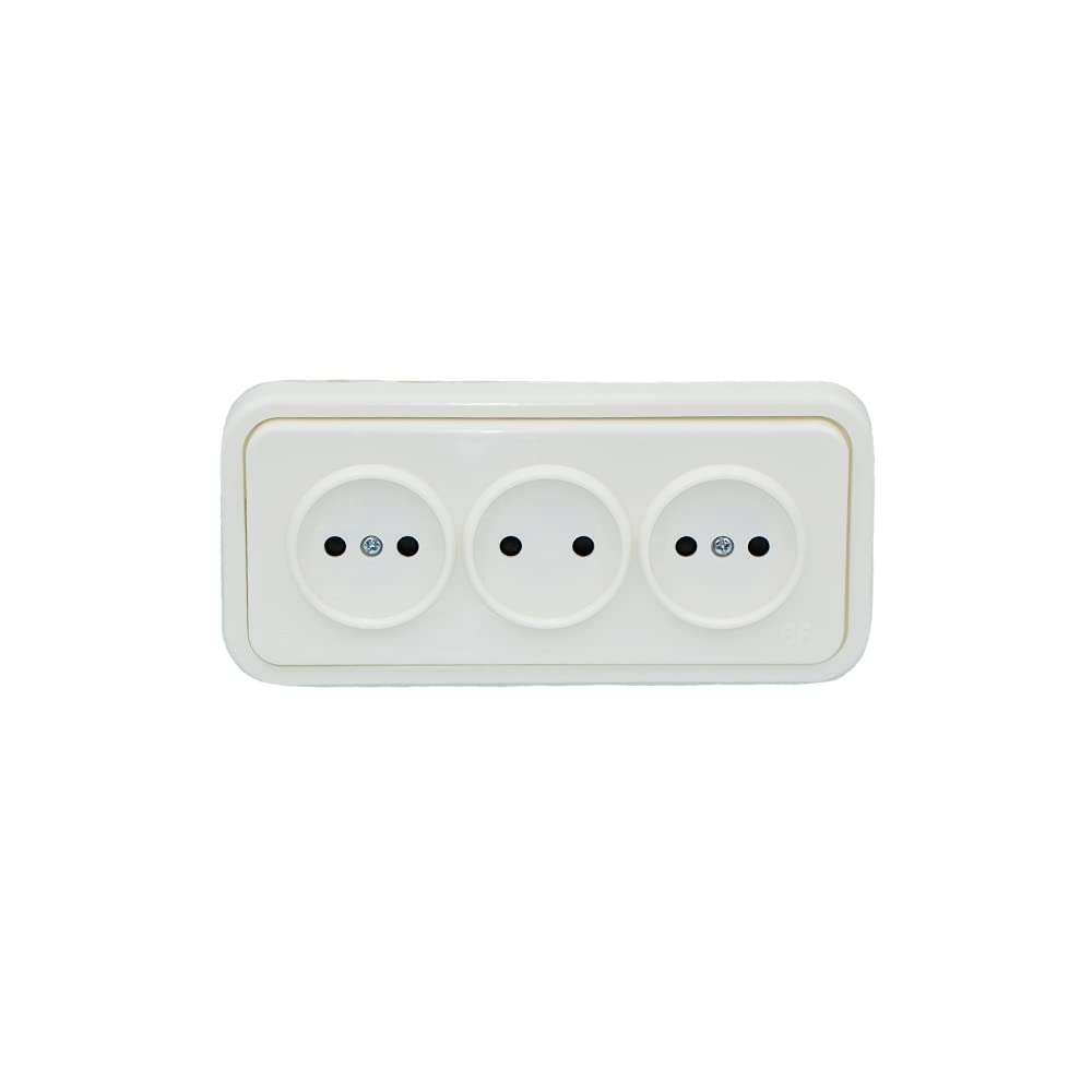 Bf kristal - Base triple blanco nieve 10a-250v bolsa