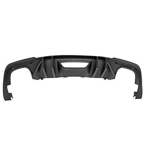 IKON MOTORSPORTS Rear Diffuser Compatible With 2018-2020 Ford Mustang, C Style Matte Black PP Polypropylene Bumper Lip - Thumbnail 5