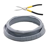 Upgrade DC97-16596A DC64-02613A Washer Door Boot Seal with Spring Clamp Tool – Compatible with Samsung & Kenmore Front Load – Replaces AP5324179 PS4221714 – Fits WF36J4000AW WF365BTBGWR 592-49427