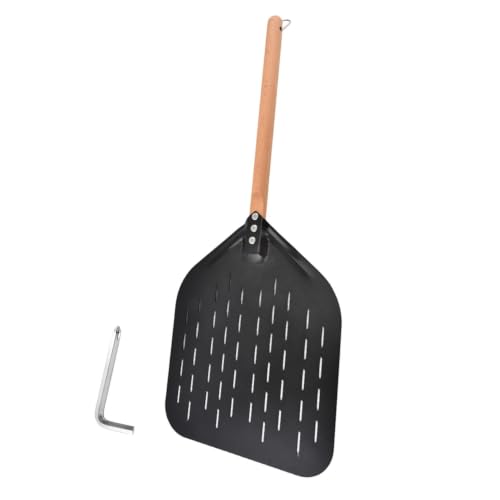 Pala de pizza con mango termorresistente de madera para hornear con seguridad 2