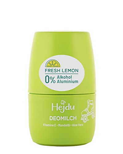 Hejdu Deomilch für Kinder, Roll-on mit antibakterieller Formel gegen Schweißgeruch, ohne Alkohol & Aluminiumoxid, vegan & tierversuchsfrei, 25ml, Deo für Kinder Cover
