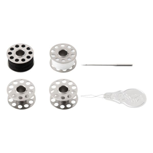 máquina de coser eléctrica para principiantes con 5 programas de costura LED modo de funcionamiento, pedal, corte portátil, mini máquina de coser para ropa, pantalones (negro)