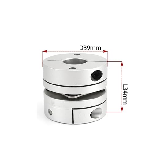 Conector elástico D39L34 de aluminio para corregir desalineaciones en motor a pasos 3