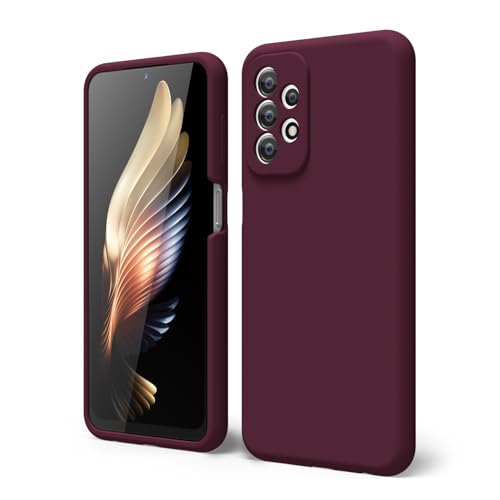 oakxco für Samsung Galaxy A23 5G Hülle Silikon Case mit Kameraschutz Ultra Dünn Bunt Handyhülle Mädchen Einfarbig Handy Hülle Slim Schutzhülle Matt TPU Weich Gummi Silikonhülle Weinrot Bordeaux