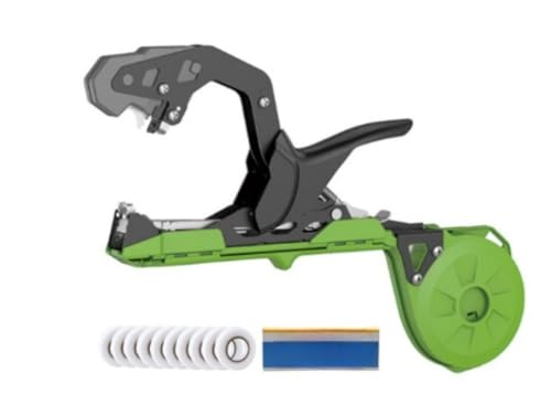 EVREFIN ガーデニングバンドラー 結束テープアプリケーター 軽量 家庭菜園や農場に最適 果樹結束ツール 使いやすい 結束テープ結束ツール キュウリ枝結束器 結束セット つる結束器 (ホワイト 10 ストラップセット)