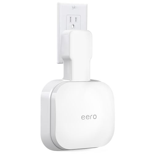 Wall Mount Holder for eero Pro 6e/Pro 6 No Messy Wires Space Saving Outlet Wall Bracket Only Compatible with eero Pro 6e/Pro 6 Mesh Wi-Fi System Router (1 Pack)