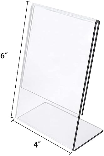 Image of CPI 4 X 6 Inch (A6) Acrylic Bar code standee, QR Code L Shape Perfect for Restaurants, Promotions, Tent Card Paper Holder Photo Frames for BHIM, PHONEPE, GOOGLE Pay Stand (Transparent, Set of 12)
