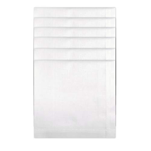 Style Square 100% COTTON HANDKERCHIEFS LARGE MENS HANKIES 50 CM (20 INCH) WHITE KING SIZE (50 CM) (White 40 CM)