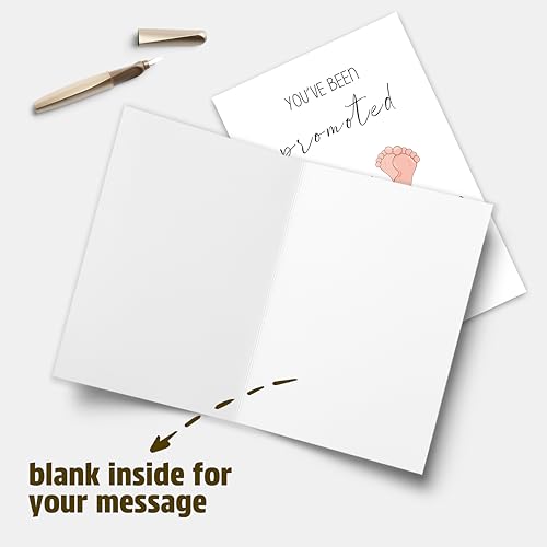 Image of Funny Pregnancy Announcement Card, 'Promoted from Dog Grandparents to Human Grandparents' Baby Reveal Card, Cute Keepsake Gift for New Grandma & Grandpa