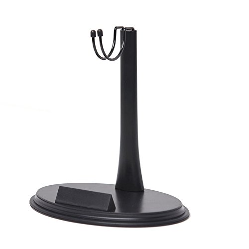 5 Pcs 12 inch Dolls Stand Holder Plastic Action Figure Stand 1/6 Scape U Shape Action Figures Base Display Stand for Sideshow Figures Black - Thumbnail 2