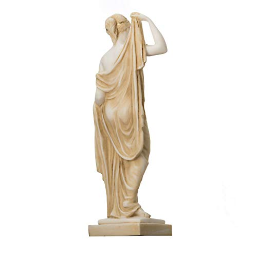 Estatua Eris tono dorado con manzana dorada griega miniatura 3