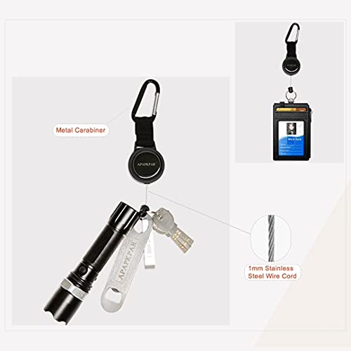 Bottle Opener Keychain Set, 2 Pcs Flat Stainless Steel Beer Openers, 1 Pc Pocket Claw Beer Bottle Opener, 2 Pcs Retractable Keychains, Apapkpar #TOP4