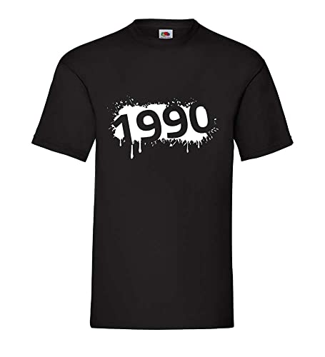 T-shirt 1990 homme noir XXXL aux finitions durables de qualité