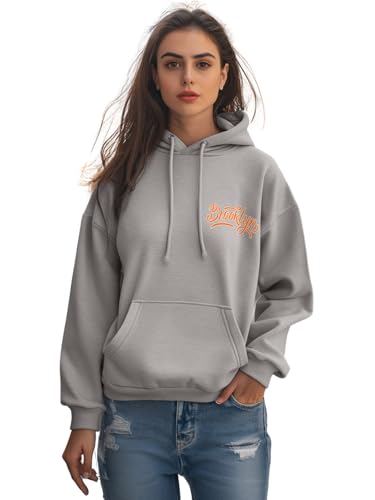 Image of JUNEBERRY Cotton Poly Fleece Oversized Fit Black, Green, Magenta, Mustard, Orange, Purple, Blue, Off White & Grey Graphic Printed Full Sleeve Hoodie for Women