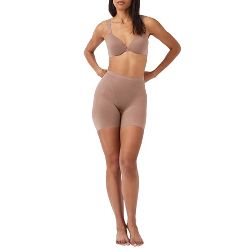 Culotte gainante femme Spanx café L en tissu microfibre premium