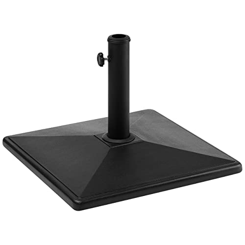 Base Per Ombrellone Portaombrelli Da Esterno Quadrato In Cemento Nero Da 25 Kg - 4
