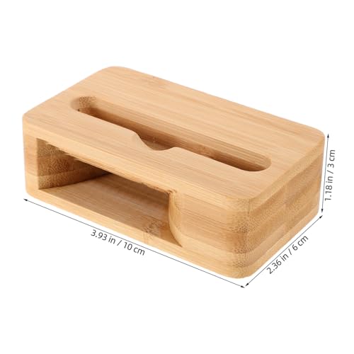 Altavoz de madera portátil Operitacx soporte amplificador de sonido para móvil 2