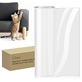 Uross Kratzschutz Sofa Katze Transparent 5m x 43cm, Katzenschutz Selbstklebend Tape Extra Long, Anti Kratz Folie für Katzen, Sofa Couch Schutz Katze, Wandschutzfolie Selbstklebend für Möbel Tür Wand