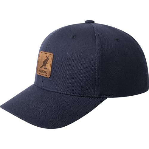 Casquette de baseball Flexfit Kangol en cuir argenté de taille XXL